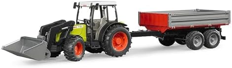 Bruder 2112 Claas Nectis 267 F with Frontloader and Tipping Trailer