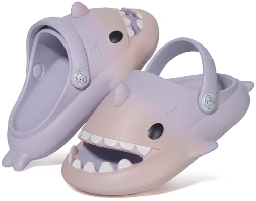 Image of KVbabby Kids Shark Slides Boys Girls Cloud Sandals | Cloud Sandals,Open Toe,Beach Pool Water Shoes,Slip-on,Lightweight,Non-Slip,Soft,Flexible,EVA Slippers
