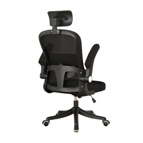 Ergonomic High-back Office Gaming Chair with Good Lumbar Support Reclining Rotatable Armrest Adjustable Lever (Full Black)