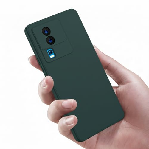 Image of LIRAMARK Silicone Soft Back Cover Case for iQOO Neo 7 | iQOO Neo 7 Pro 5G (Green)