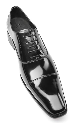 Santimon Men's Handcrafted Oxford Dress Shoes | Genuine Leather Brogue Derby for Business/Wedding/Tuxedo | Cushioned Outsole Formal Shoes | Prom & Casual Luxury Footwear3