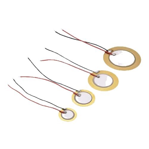 eufeifeiegds 10 pezzi di sensore acustico piezoelettrico in ceramica piezoelettrica con piastra wafer diametro 12 mm per altoparlante20MM