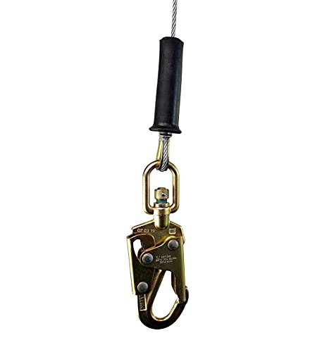Frontline Fall Protection Rpg25Le Leading Edge Cable Single Leg 25Ft Srl With Steel Snap Hook End |Osha & Ansi Compliant Srl |Galvanized Steel Retractable Lifeline/Safety Yoyo #TOP2