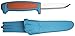 Morakniv Craftline Basic 511 High Carbon Steel Fixed Blade Utility Knife & Combi-Sheath, 3.6", Blue/Orange