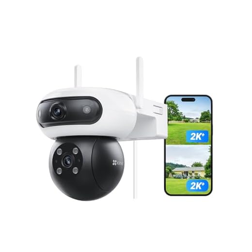 EZVIZ Cámara Vigilancia WiFi Exterior Doble Lente 8MP(4MP+4MP), 360° Cámara IP de Seguridad con Visión Nocturna en Color,Detección IA de Persona/Vehículo,Audio Bidireccional,Alexa,Impermeable,C90 Dual