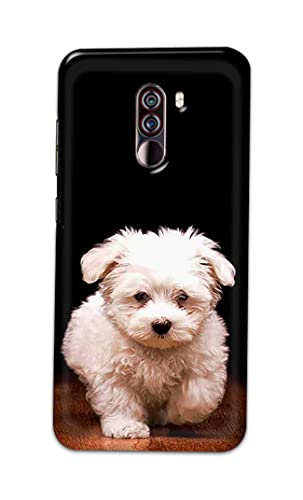 Image of PRINTFIDAA� Printed Hard Back Cover Case for Mi Poco F1 Back Cover (Puppy Dog) -2808
