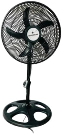 Digimark 18-Inch Height-Adjustable Pedestal Stand Fan – 5-Blade Oscillating Electric Fan with 3 Speed Control & Heavy Duty Base - Black
