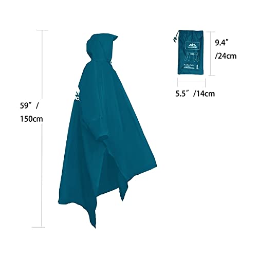 longsinger Rain Poncho for Adult, Waterproof Rain Poncho with Hood and Sleeve, Ideal for Hiking, Hunting, Camping4