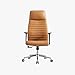 Produktbild WCN Drehstuhl Schreibtischstühle Mit Rädern Leder Bürostuhl 360 ° Swivel Modernes Schreibtischstuhl Für Studienraum Home Office Schlafzimmer Computerstuhl (Color : Brown)
