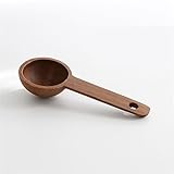 Wooden Coffee Spoon in Walnut, Coffee Scoop Measuring for Coffee Beans, Whole Beans Ground Beans or Tea, Home Kitchen Accessories, Coffee Scoop - 1 Pack, 15ml