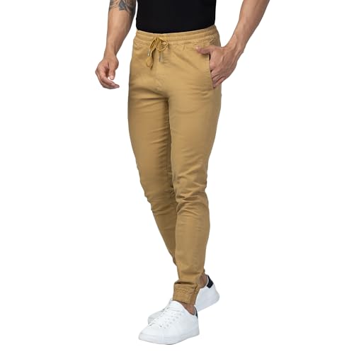 Image of Spykar Men's Slim Fit Mid Rise Trouser