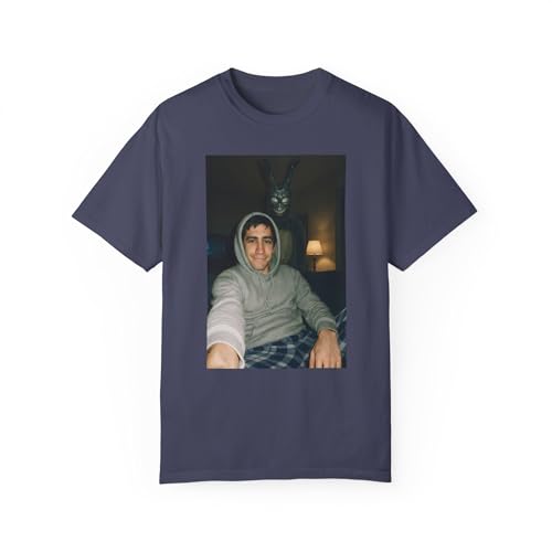 Donnie Darko T-Shirt – Frank Bunny Selfie Graphic Tee | Retro Unisex Shirt for Cult Movie Fans & Thriller Lovers Denim