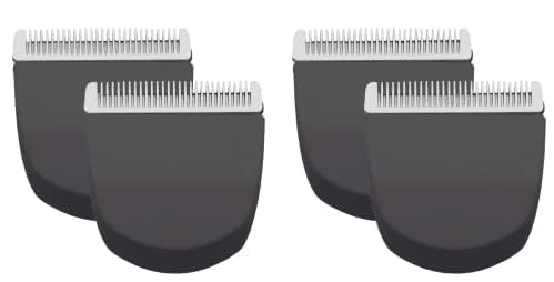 Cuchillas de repuesto profesionales de cacahuete compatibles con Wahl Peanut Hair Clipper #2068-300, 4 paquetes (negro)
