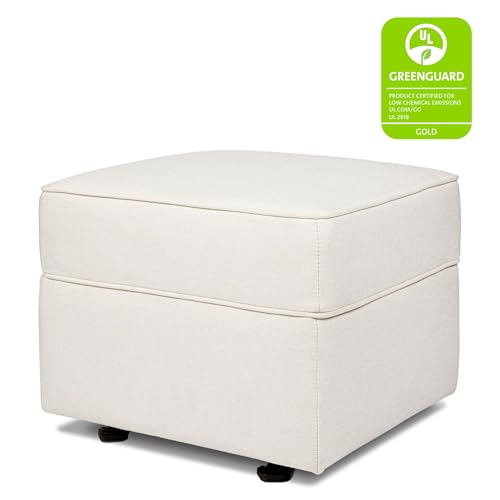 Image of Namesake Willa /Alden Gliding Ottoman in Performace Cream Eco-Weave, Water Repellent & Stain Resistant, Greenguard Gold & CertiPUR-US Certified