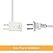 TOPGREENER Table-Top Plug in Dimmer for Table or Floor Lamps, Slide Control, Works with 360 Watt Incandescent and 150 Watt Dimmable CFL/LED, Off at Lowest dim, 6ft Cord, TGTTDL300-W, White, 2 Pack