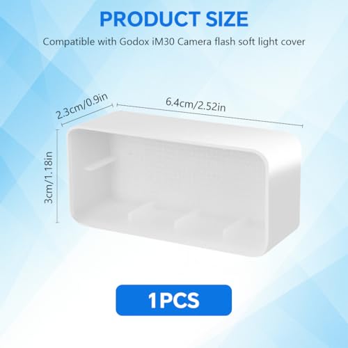 Image of ZORBES On-Camera Flash Softbox Cover Compatible with Godox iM30 Camera PVC Flash Diffuser Cap Mini Flash Diffuser Hood, 6.4x3x2.3cm