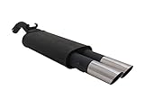 Sie erhalten hier einen Novus Endschalldämpfer aus aluminisiertem Stahl und Endrohren aus Edelstahl, inkl. Befestigungsmaterialien! Die Endrohre werden hier in Größe und Design 2 x 76mm MS-Design, scharf 25° geschnittene Variante geliefert. Novus Sportauspuffe sind eintragungsfrei dank EG-Betriebserlaubnis und E-Prüfzeichen.