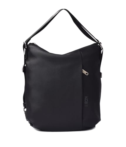 KCB Bolso Mochila Strong | Convertible y Versátil | Diseño Moderno y Elegante | Espacioso y Funcional | Asas Ajustables | 100% Vegano | Color Negro