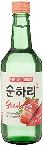 Instan Korean Noju Juice - For Adults Only (21+) - Beverage Drinks Mixer Korean Soon Hari Strawberry - 375ml (Pack of 3), 12.68 Fl Oz (Pack of 3) - 