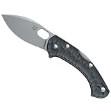 Fox Knives Zero 2.0 Desert Warrior FX-FA311 GY, Jens Anso Design Lockback Folding Pocket Knife, 2.76in N690Co Stainless Steel Blade, FRN Handle, Thumb Hole Opener, EDC Every Day Carry (Gray)