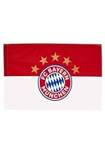 FC Bayern München Fahne - 5 Sterne Logo - 90 x 60 cm Flagge