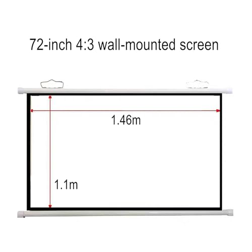 Pantalla de proyección manual portátil, retráctil y móvil miniatura 2