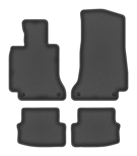 Tapis Mercedes C W205 caoutchouc et polyamide graphite antidérapant sur mesure