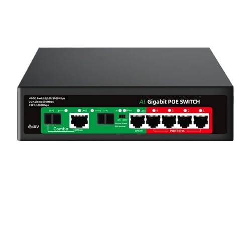 Switch PoE Full Gigabit 4 Ports pour connecter et alimenter vos caméras de maison