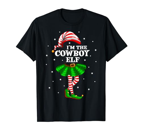 Matching Family Group I'm The Cowboy Elf Christmas T-Shirt