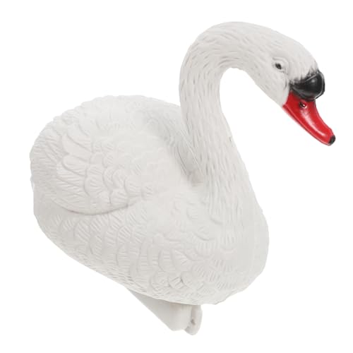 HOOTNEE Floating Swan Figurine Pond Decoration Realistic Simulation Swan Statue White for Outdoor Garden Pool and Yard Water Feature Ornament