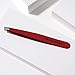 Tweezerman Stainless Steel Slant Tweezer - Eyebrow Tweezers for Women and Men (Signature Red)