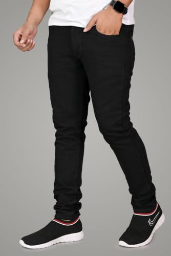 Image of Men's Slim Fit Mid-Rise Stretchable Denim Jeans Casual and Office Wear Soft Cotton Blend Comfortable Trendy Jeans