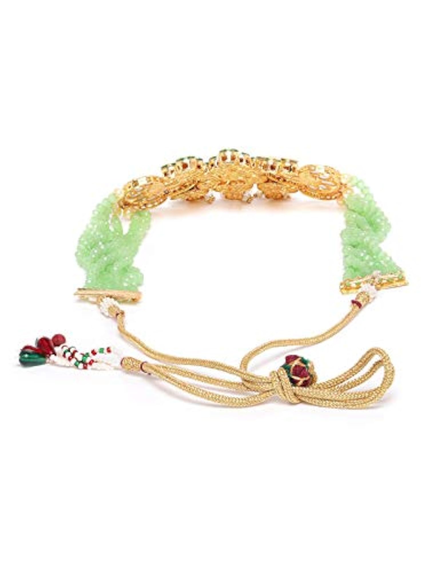 Women's Gold-Plated Ruby Necklace Set, Elegant