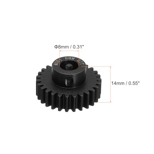 DMiotech M1 27T Stahl 8mm Gehärtetes Ritzel Motorzahnrad Für RC Auto Bürstenlos Ersatz Bürstenlose Motoren RC Anwendungen Für DIY RC Boot Drohne