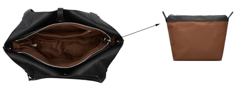 Retro PU Leather Shoulder Bag Medium Bucket Tote Handbag Quilted Hobo Underarm Purse Satchel Commuting Dating Travel4