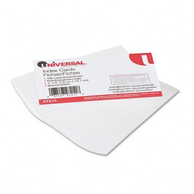 Cartes de classement 3x5 blanc ligné pour indexation et fiches bristol