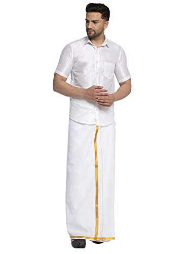 Image of SAIFOO Men's Classic Silk Ethnic Shirt.