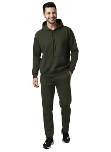 Image of Mack Jonney Solid Track Suit for men | Co-ord Set | Warm Fleece Tracksuit Set | Full Sleeve Hoodie