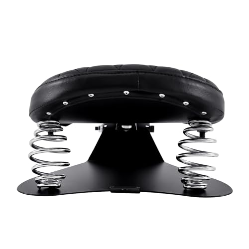 H-YEEU Motorrad PU Leder Solo Sitz, Motorrad Bobber Sitz Mit Frühling Grundplatte für Bobber Sportster XL1200 883 48 Dyna Softail