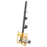 VEVOR Drywall Lift, Heavy-Duty 150 lbs Sheetrock Hoist for Wall Installation, One Person Drywall Installation, 4 x 16 ft Max. Panel Lifter Jack Hoist with Wheels, Easy Transport (Yellow)