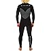 Rip Curl Mens Flashbomb 4/3mm Chest Zip Wetsuit - Black - Easy Stretch Lightweight Flash Lining