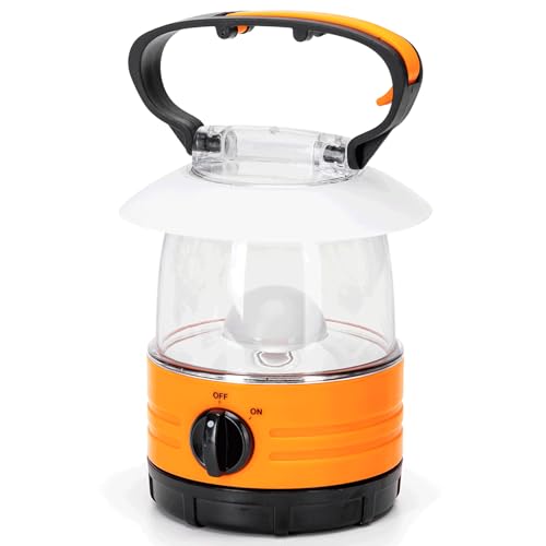 Linterna de camping, 4 pilas AA, resistente al agua, luz LED, hasta 200 horas de autonomía, ideal para excursiones y emergencias.