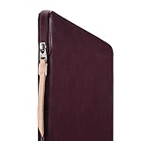 Comfyable smukłe etui na laptopa kompatybilne z MacBook Air i MacBook Pro 13/14 cali M5/M4/M3/M2/M1 Pro/Max 2026-2021, pokrowiec podróżny Mac PU, Jagodowy Brąz