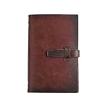 SIMDAO A5 Real Leather Journal, Vintage Refillable Journal with Lined Pages, Valentine's Day Gifts for Him, Leather Notebook 160 Thick Pages 100GSM, Journal for Men Traveller Writers Office Designers
