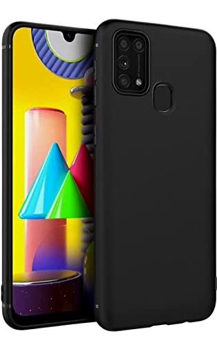Image of Mobile Back Cover Case for Samsung Galaxy M31, SM-M315F /DS, SM-M315F /DSN (Silicone Case|CameraProtection|Black SC1510)