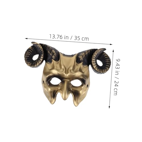 Masque de diable avec corne de bœuf réglable et confortable