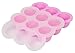 Kiddo Feedo Baby Freezer Storage Tray with Silicone Clip-on Lid - BPA Free - 9x2.5oz portions - Free E-Book by Award-Winning Author/Dietitian - Pink