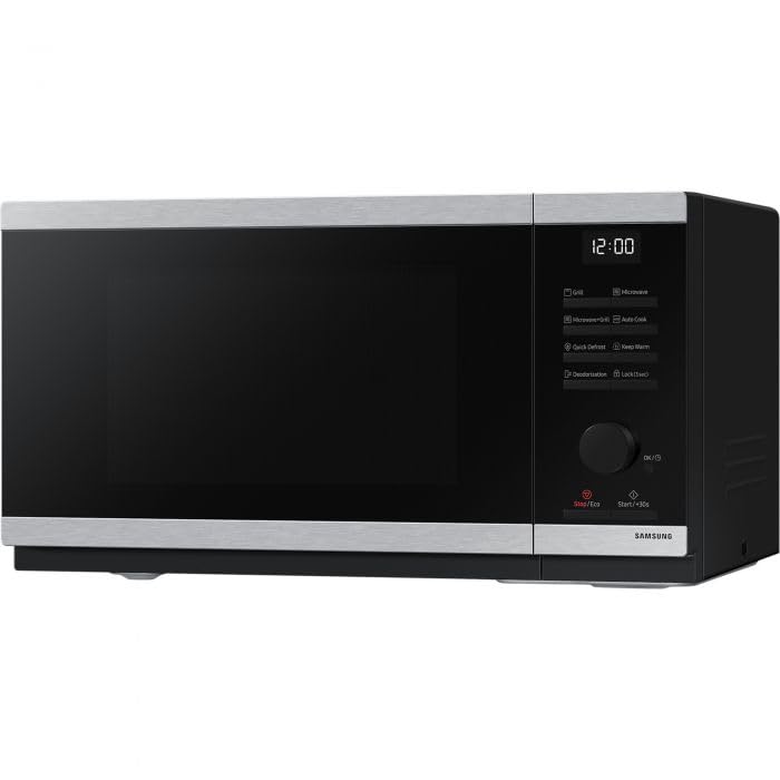 Grill microwave oven with ceramic interior Samsung MG23DG4524ATE2, 23 l, Tact & Dial, Black