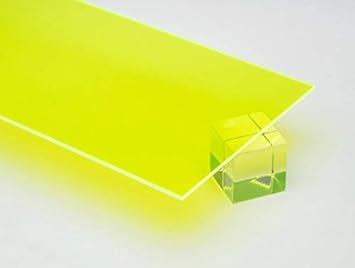 Saifee - Acrylic Sheet Green Fluorescent Imported Grade - DIY Projects - 3 mm Sheet (12