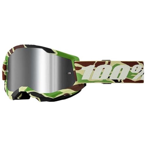 Image of 100% Strata 2 Off-Road Goggle (War Camo - Mirror Silver Lens)